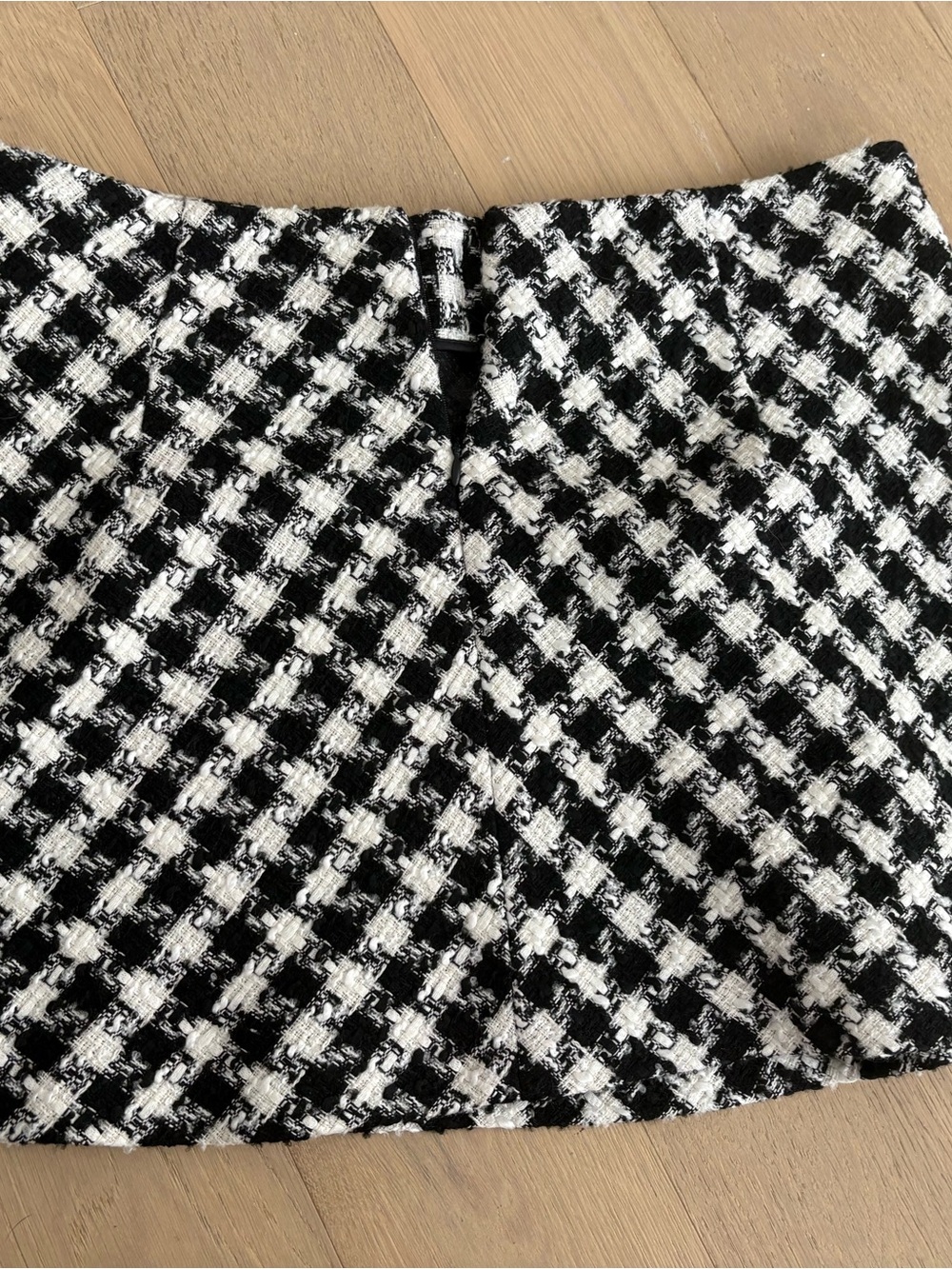 Black & White Tweed Mini Skirt